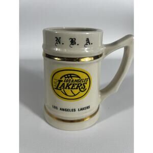 Vintage LA Lakers Beer Stein Showtime Era Champions Magic Kareem Worthy Kobe